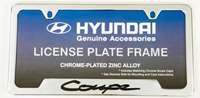 Genesis Coupe License Plate Frame - Chrome Plated - 00402-31924